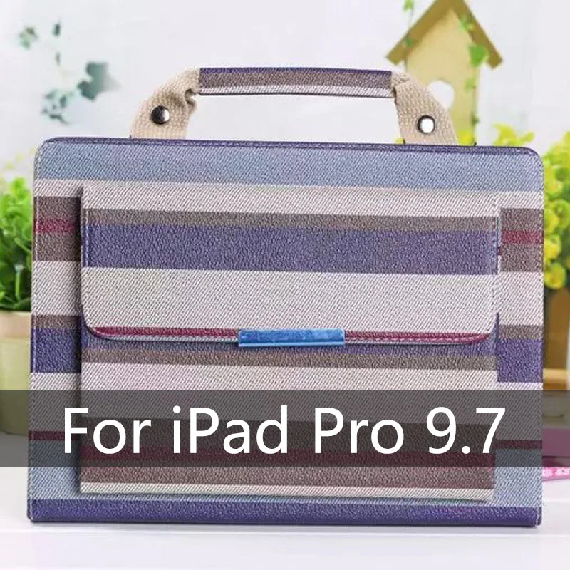 Фиолетовый Для iPad Pro 9,7 Pro 10,5 чехол для планшета кожаный чехол Портфель откидная подставка чехол кошелек Сумочка для Apple iPad Pro 12,9 умный чехол - Цвет: Фиолетовый