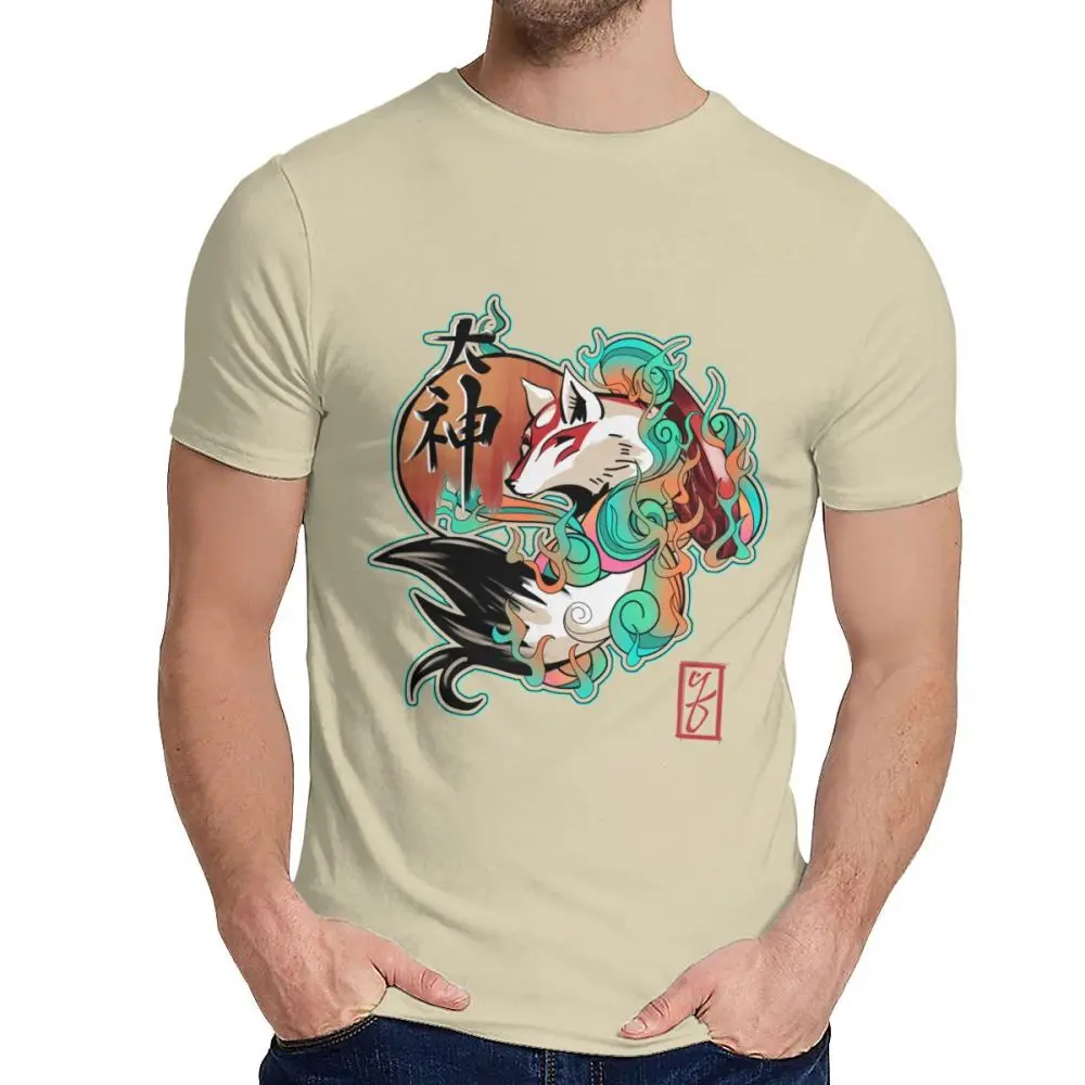 Футболка для мальчиков Okami Adventure Offical Trailer хлопок Geek Классический круглый вырез Harajuku уличная футболка рубашка - Цвет: Хаки