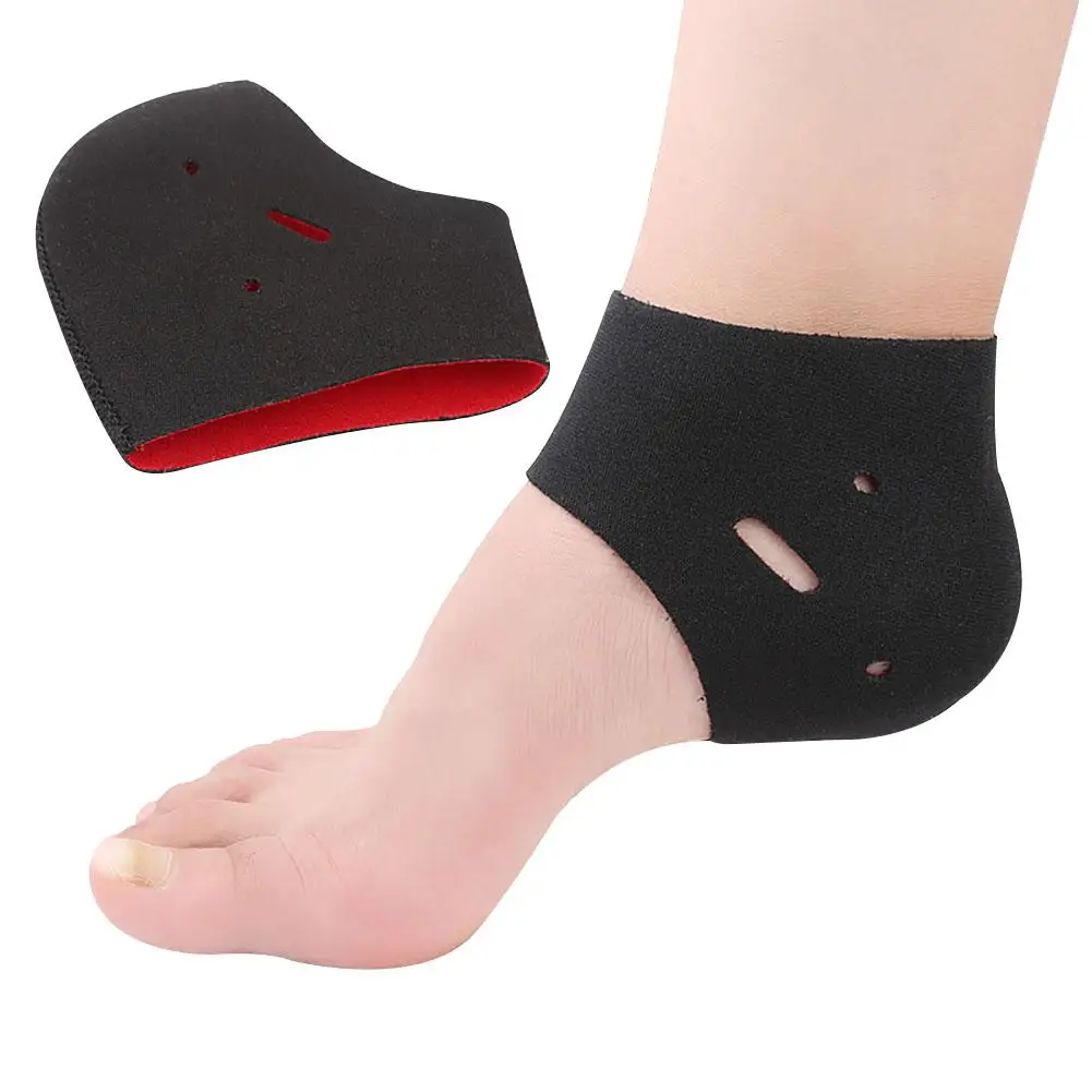 

Heel Protector Anti-crack Cover Ankle Insole Socks Ankle Heel High Elasticity Warm Breathable Protector Black