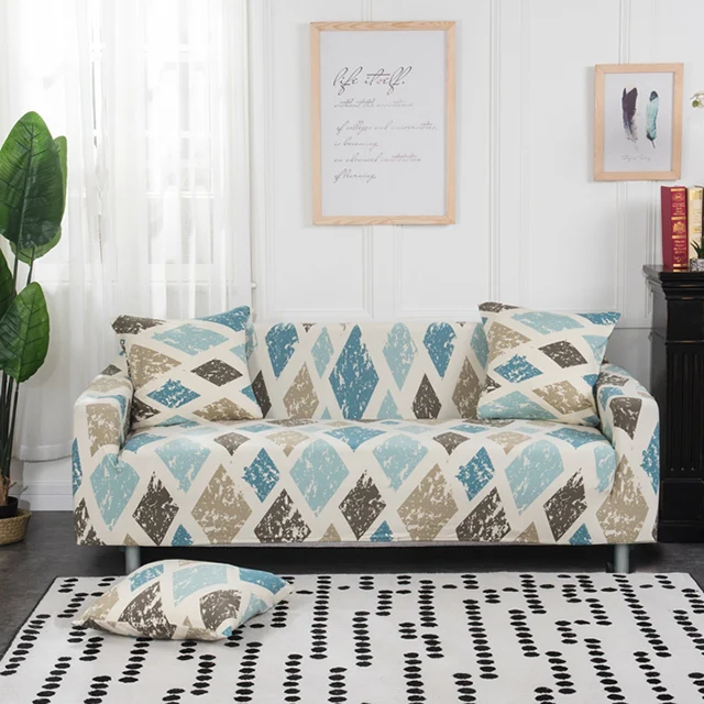 Стрейч диванных чехлов протектор мебели полиэстер Loveseat крышка M l XL XXL XXXL XXXXL 1/2/3/4-seater Arm накидки на стулья для Гостиная - Цвет: D