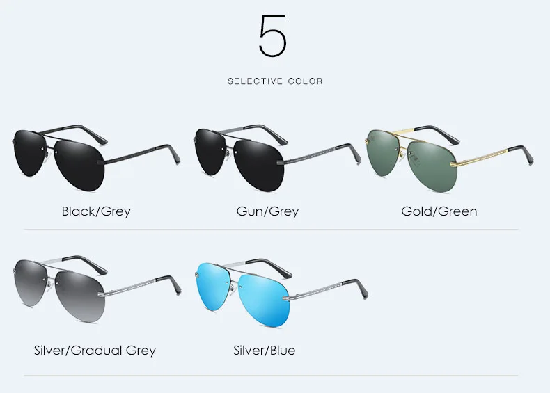 Новое поступление, Женские винтажные Поляризованные солнцезащитные очки без оправы, uv400, высокое качество, мужские очки для вождения, oculos de sol feminino