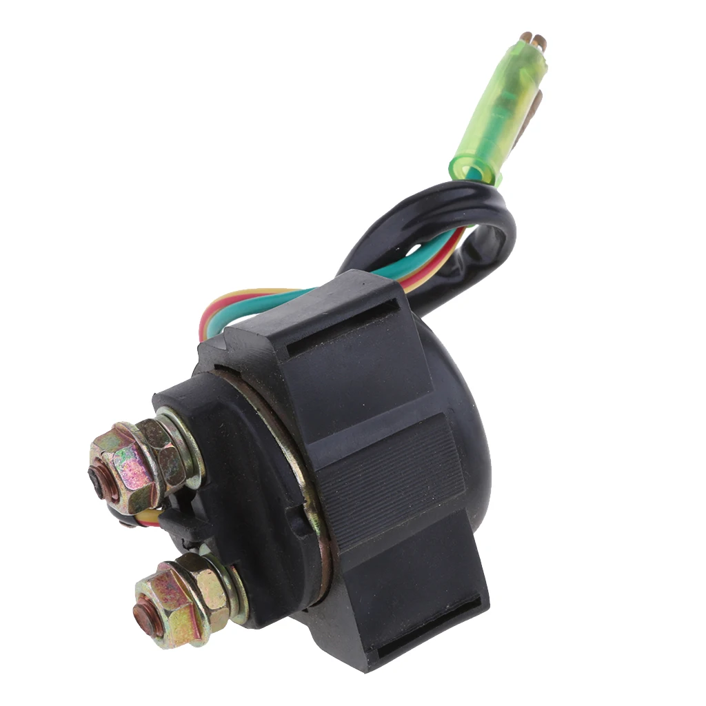 Black Marine Boat Starter Relay Solenoid for Yamaha 40HP Outboard Motor