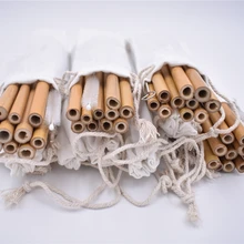 10 шт. бамбуковая соломинка многоразовые органические бамбуковые деревянные соломинки для питья Экологичные для вечеринки, дня рождения, свадьбы