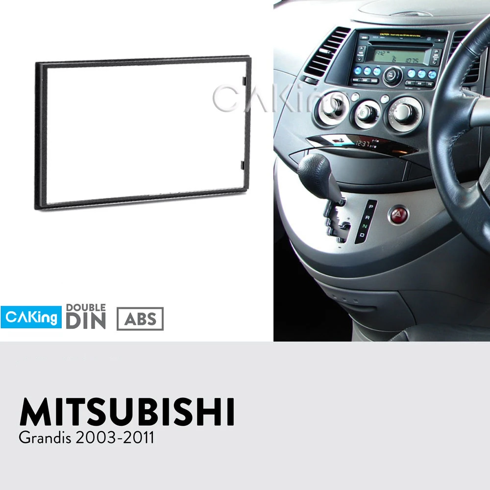 Double Din Car Fascia Radio Panel For Mitsubishi Grandis 2003-2011 Audio  Frame Dash Fitting Kit Facia Plate Cover Bezel Trim - Fascias - AliExpress