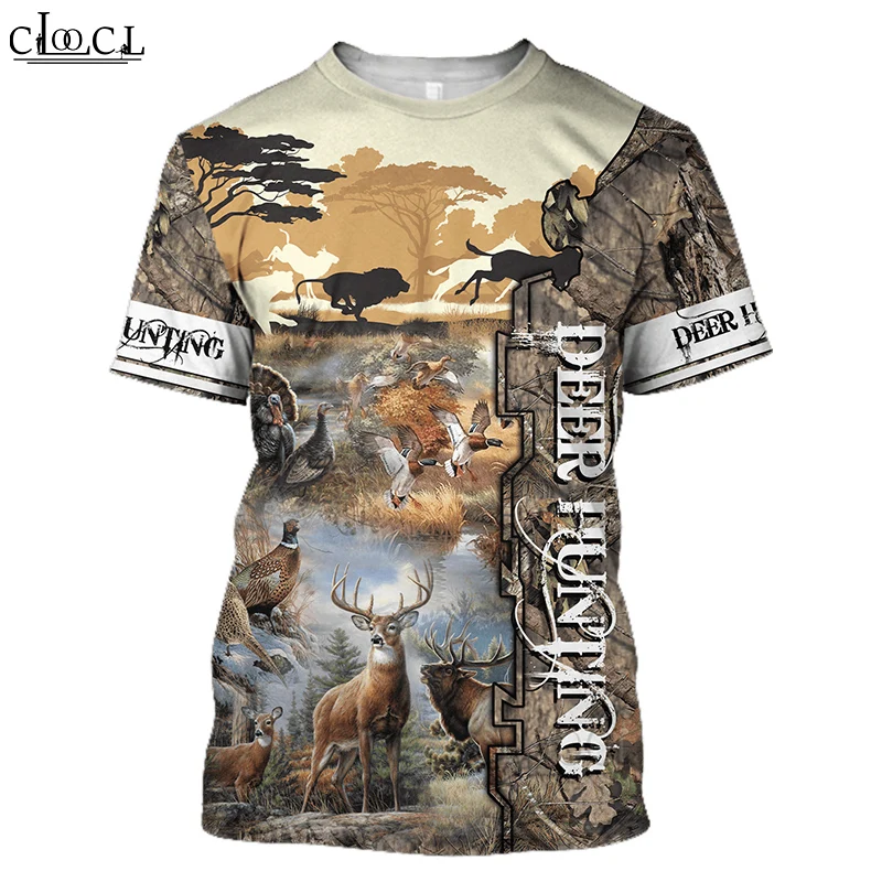 

Новейшие футболки CLOOCL для охоты с оленем, 3D принт, модные мужские и женские повседневные уличные пуловеры в стиле Харадзюку хип-хоп, топы, Прямая поставка