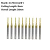 XCAN 10pcs 1.5mm Titanium Coated Carbide PCB Milling Cutter CNC Router Bits End Milling Cutter for PCB Machine ► Photo 2/5