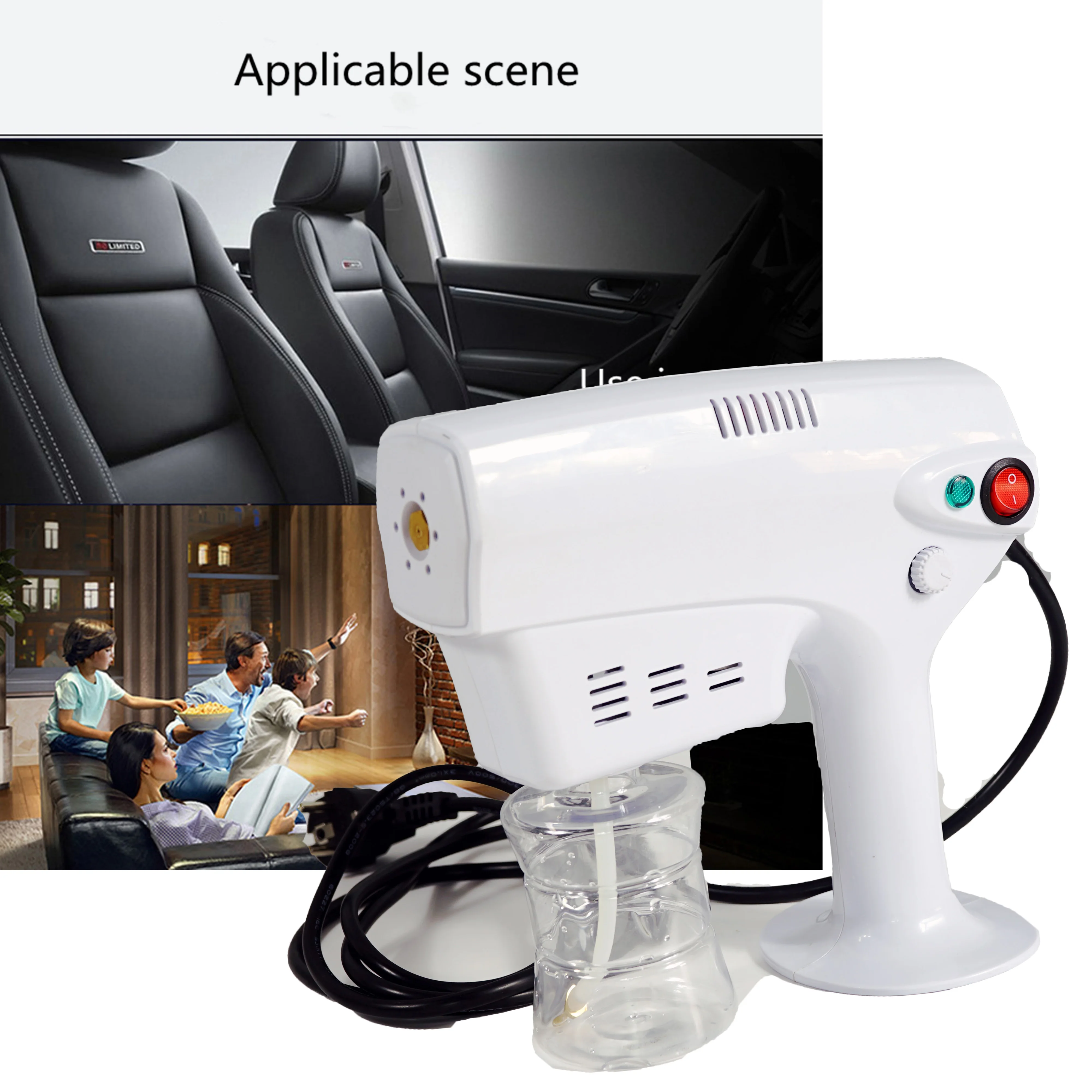 Ya Yao1200W 280ML Atomizing Sprayer Machine Disinfection Blue Light Nano Steam Spray Gun Hair 220V/110V | Лампы и освещение