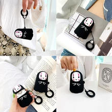 Япония мультфильм Унесенные спирали Kaonashi No Face человек безликие кожухи головных телефонов для Apple Airpods 1 2 силиконовый защитный чехол Funda