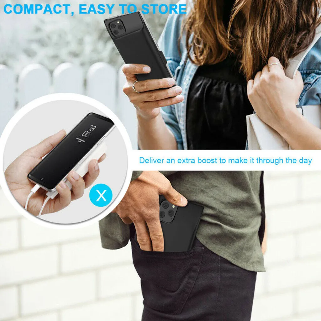 30#4800 mAh Чехол дополнительный аккумулятор телефон банк питания зарядная крышка для iphone 11 Pro Max 6,5 дюймов зарядное устройство крышка