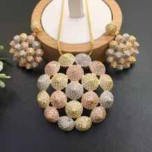 Lanyika ювелирные изделия художественные отличительные гребешок шары покрытием ожерелье с сережками банкет популярные лучшие подарки