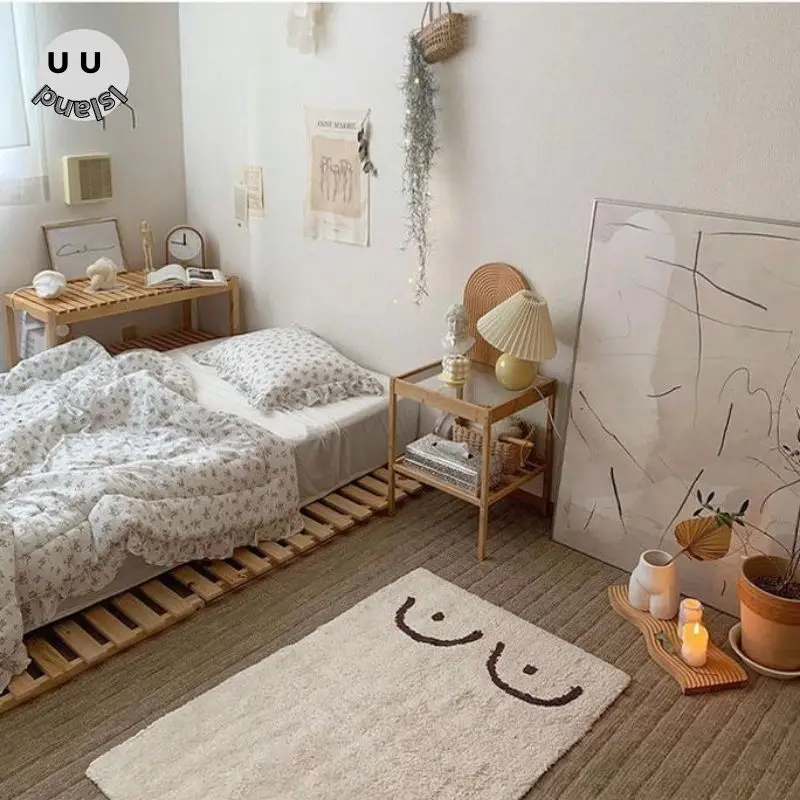 Boob Art Fluffy Door Mat for Bathroom Furry For Adult rug Entrance Doormat Water Absorbent Bath Toilet Foot Pad | Дом и сад