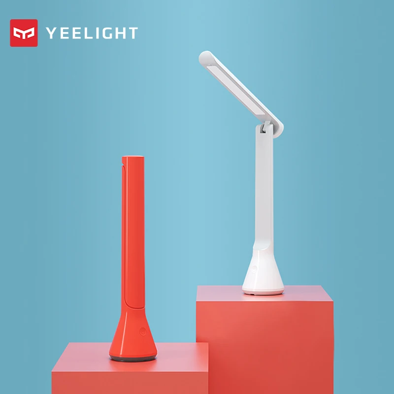 Новейшая Складная светодиодсветодиодный настольная лампа Yeelight регулируемая на