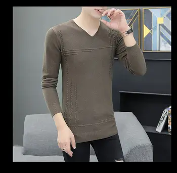 

Spring round-neck long-sleeved t-shirt autumn clothes wild shirt tops men's spring