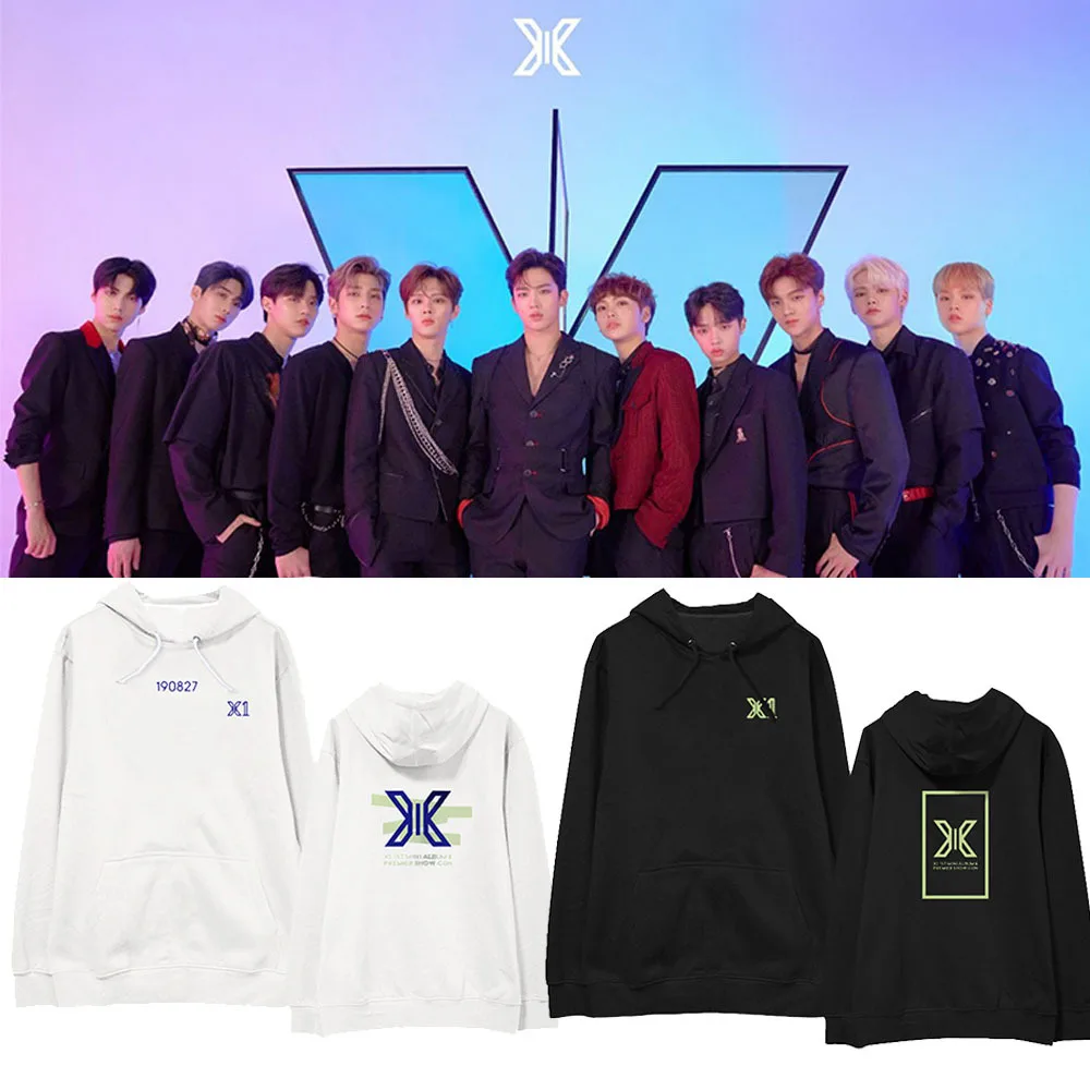 

KPOP X1 XONE 1ST MINI Album & PREMIER SHOW-CON Album Hoodie Loose Hooded Pullover Printed Long Sleeve Sweatshirts WY1170