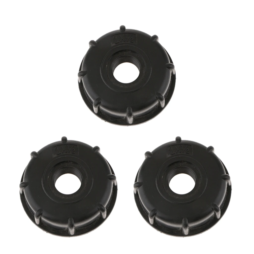 3 Pcs 1000L IBC Tote Valve Adapter Connector IBC Tank Container Fitting Hose, 2 inch Coarse to 1/2 inch Female Thread