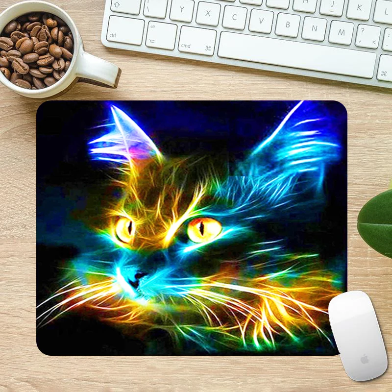 

Big Promotion 22X18CM Cartoon Kawaii Cat pad Head Designs Table Mouse Pad Laptop Computer Gaming Keyboard Mousepad Animal Mat