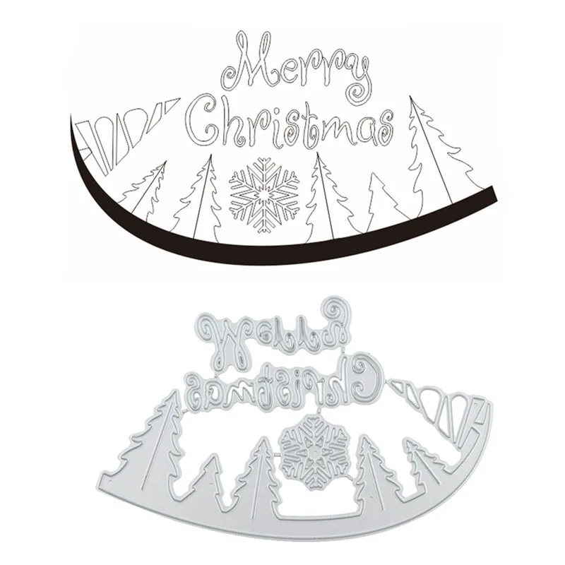 

InLoveArts Merry Christmas Dies Tree Metal Cutting Dies New 2019 for Card Making Scrapbooking Embossing Cuts Stencil Craft Dies