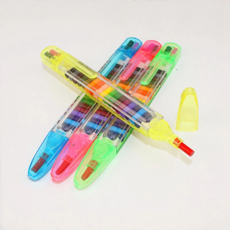 

Creative Stationery Color Crayon Multicolor Pupils Children Safe Non-toxic Painting Graffiti Pen Oil Painting Stick Kids Gift