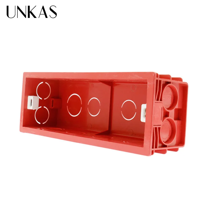 UNKAS белая/красная цветная Монтажная коробка внутренняя кассета 186 мм* 67,5 мм* 50 мм для 197 мм* 72 мм стандартного сенсорного переключателя и USB разъема