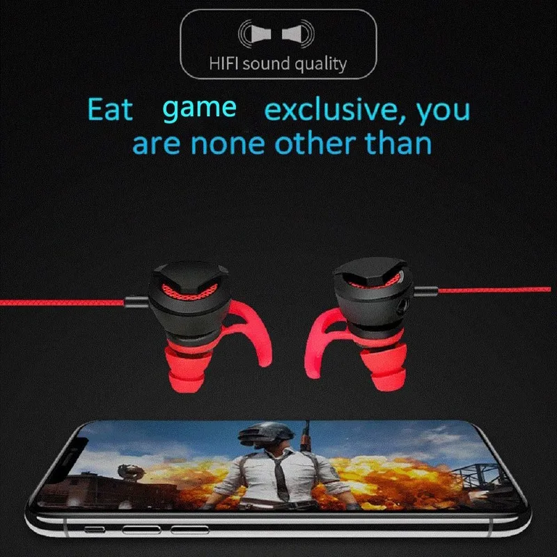 Game Headset Anchor HD Voice Call Computer Earbuds with Detachable Dual Mic 3 5mm Jack Wired Gaming Earphones for PC PS4 Xbox