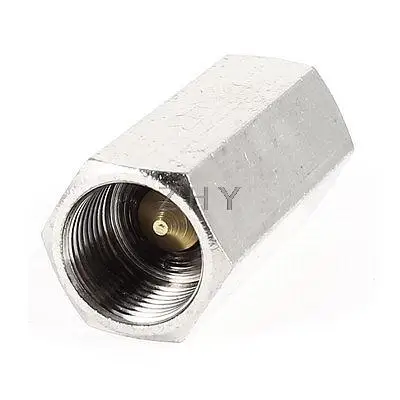 Серебряный тон 15 мм 3/8PT внутренняя резьба твердая латунь прямой односторонний обратный клапан