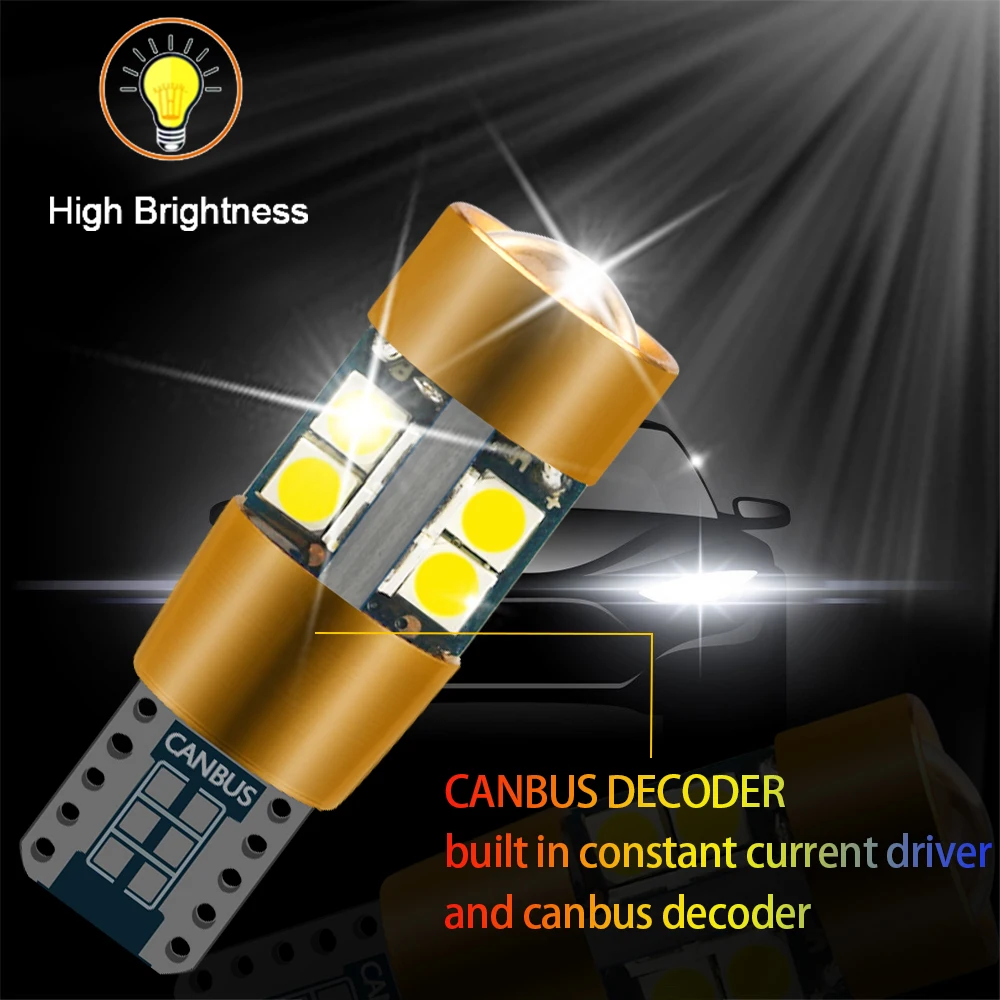 2 шт. автомобильные лампы Canbus 194 19SMD T10 W5W 3030 6000K|Сигнальная лампа| |