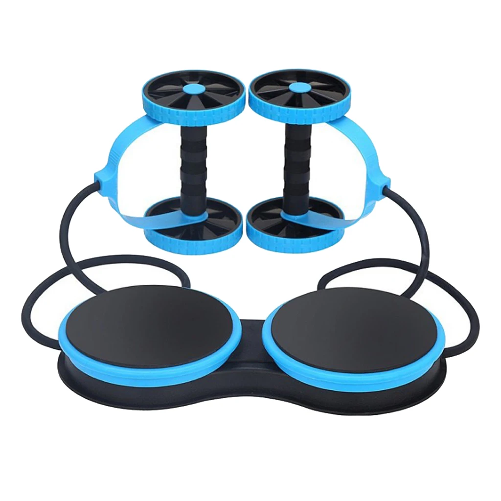 Premium Ab Roller Waist Muscle Trainer Pull Rope Home Bodybuilding Wheels Gear