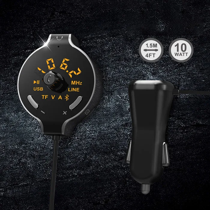 Двойной зарядное устройство usb автомобильный Bluetooth MP3 круглый цифровой экран UY8