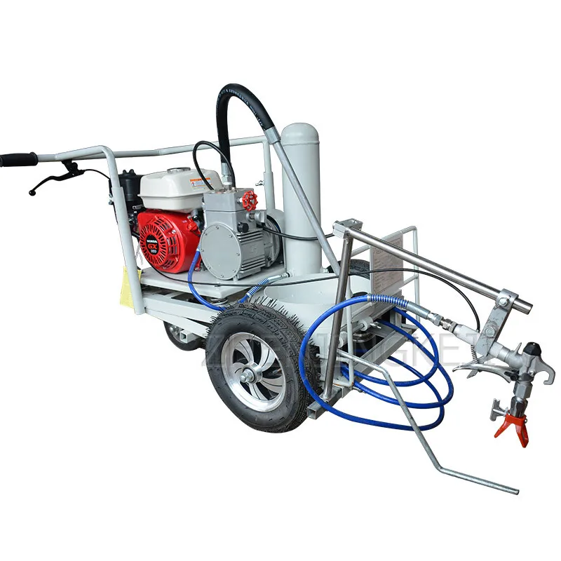 

Hand Push Road Marking Machine 3300PSI Manual Cold Spray Paint Road Highway parking lot Marking Line Drawing Locomotive Tools