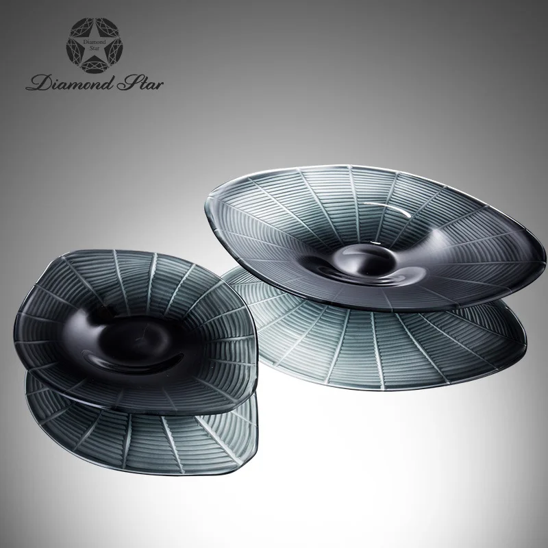 

Diamond Star-Style Modern Color Glass Fruit Bowl Decoration Hotel Lobby Front Desk Soft Loading Decorations And Ornaments