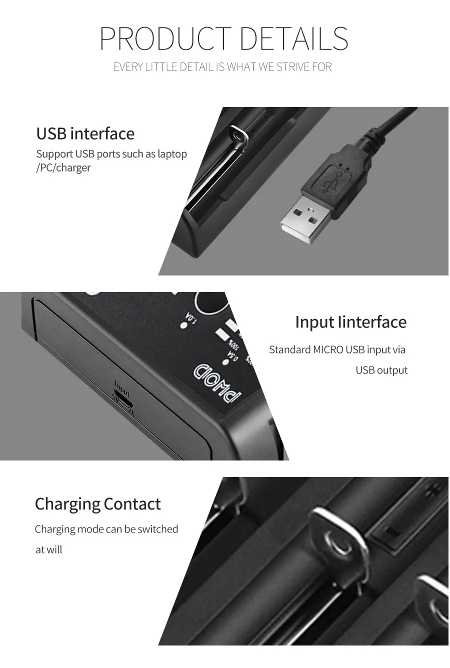 3,7 в литий-ионный аккумулятор USB независимая зарядка портативное электронное 18650 зарядное устройство AA/AAA 26650 NiMH литий-ионная батарея умное зарядное устройство