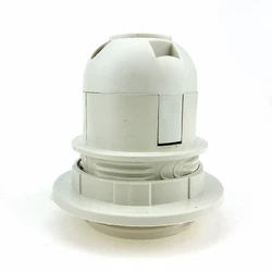 10Pcs/Pack High Quality E27 Cassette Half-Tooth Lamp Holder Plastic Chandelier Screw Mouth Bulbs Socket LED Light Base Accessory