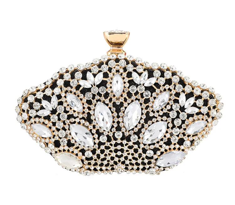 Вечерний мешок роскошный алмаз инкрустированные руки полные Воды бриллианты вечернее платье женские вечерние сумки