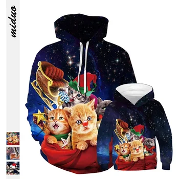 

New Year boys hoodiesSweater Outfits Family Look For Dad Mom And ME 2019 Mother And Daughter Clothes father son sweater outfits