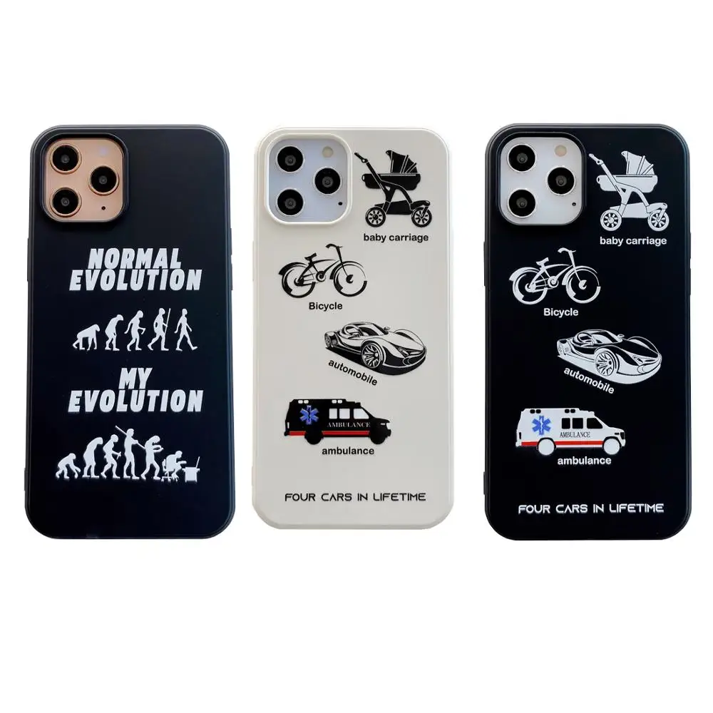 Забавный чехол INS для телефона с эволюцией человека iPhone 11 12 Mini Pro MAX 7 8 Plus X XR XS Max