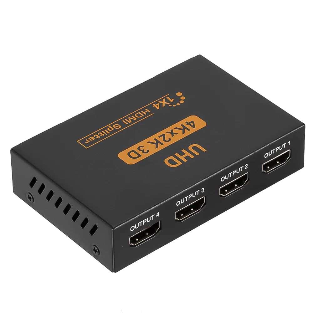 Kebidu 4K HDMI сплиттер Full HD 1080p видео HDMI переключатель 1X2 1X4 усилитель HDMI двойной дисплей для PS3 Xbox HDTV DVD