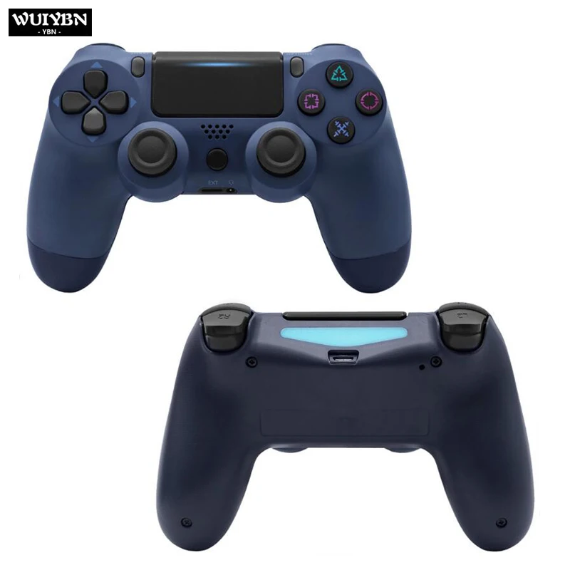 WUIYBN Bluetooth геймпад Беспроводной PS4 контроллер Джойстик для SONY playstation 4 Dualshock PS4 контроллер игровой консоли ПК паровой - Цвет: Тёмно-синий