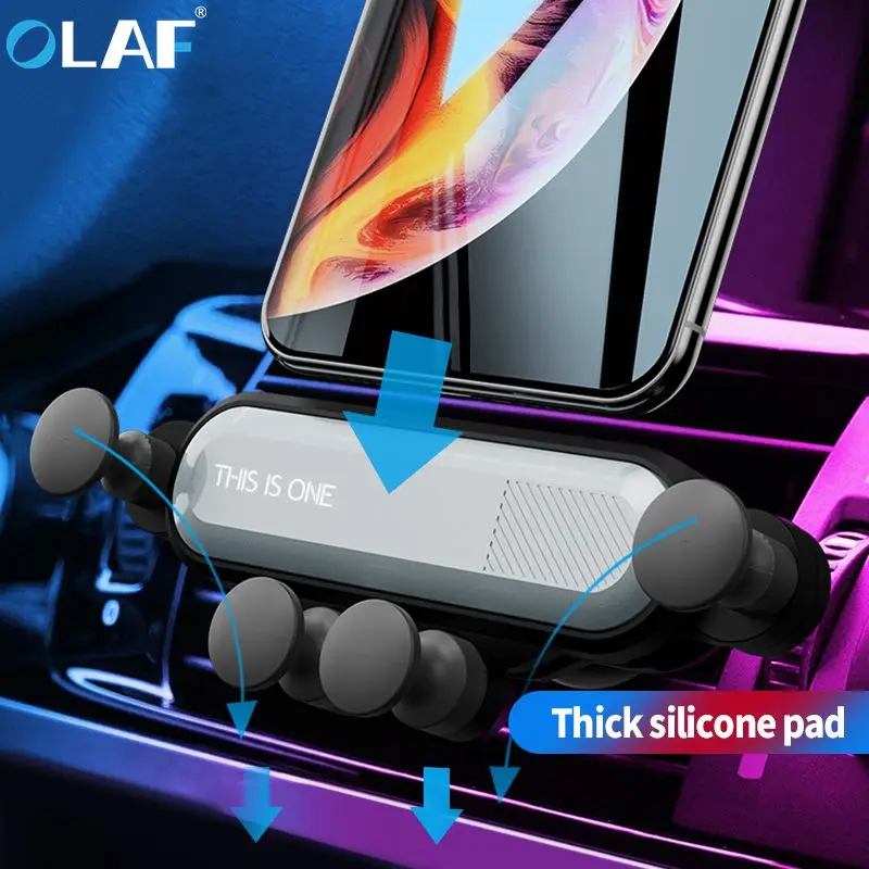 

Olaf Gravity Car Holder For Phone in Car Air Vent Clip Mount No Magnetic Mobile Phone Holder GPS Stand For iPhone XS MAX Xiaomi