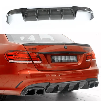 

For Benz W212 E260 E300 E63 AMG 2014 2015 2016 Carbon Fiber Rear Spoiler Diffuser Bumper Guard Protector Skid Plate Bumper Cover