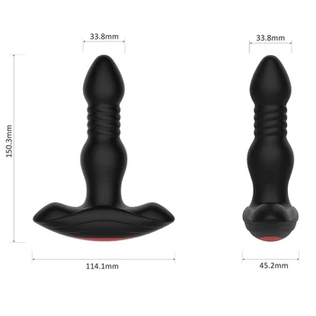 Vibrator for women Wireless Remote Control Telescopic Dildo Massager Male Prostate Butt Plug Vibrator Anal Sex Toys For Men 5