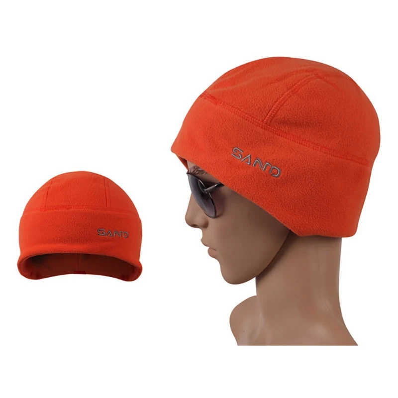 Winter Cycling Solid Color Soft Warm Polar Fleece Cap Outdoor Windproof Thickened Military Army Beanie Hat For Women Men