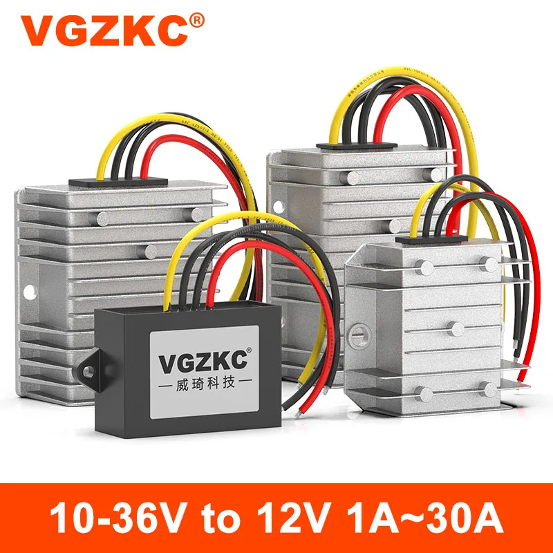VGZKC от 10-36 в до 12 в модуль регулятора напряжения источника питания от 12 В 24 В до 12 В преобразователь автомобильный Интеллектуальный трансформатор постоянного тока