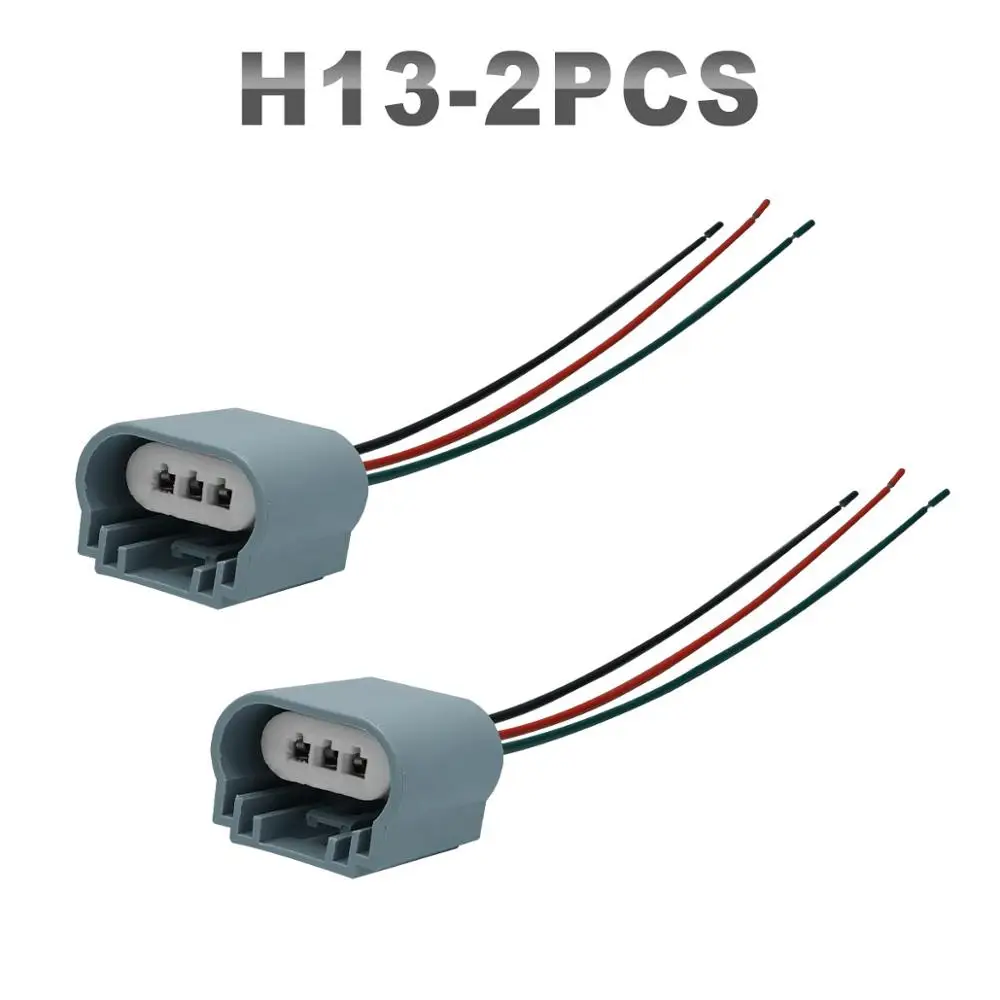 JGAUT 2 штуки H1 H7 H13 H8 H9 H11 9007 светодиодная жгут проводов коннектор дневных ходовых