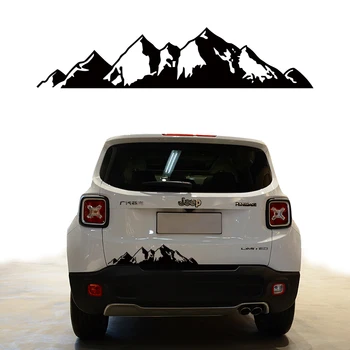 

free shipping 1 Piece 647*142mm mountains graphic Vinyl car sticker for pickup suv bed side car back door accessories decals