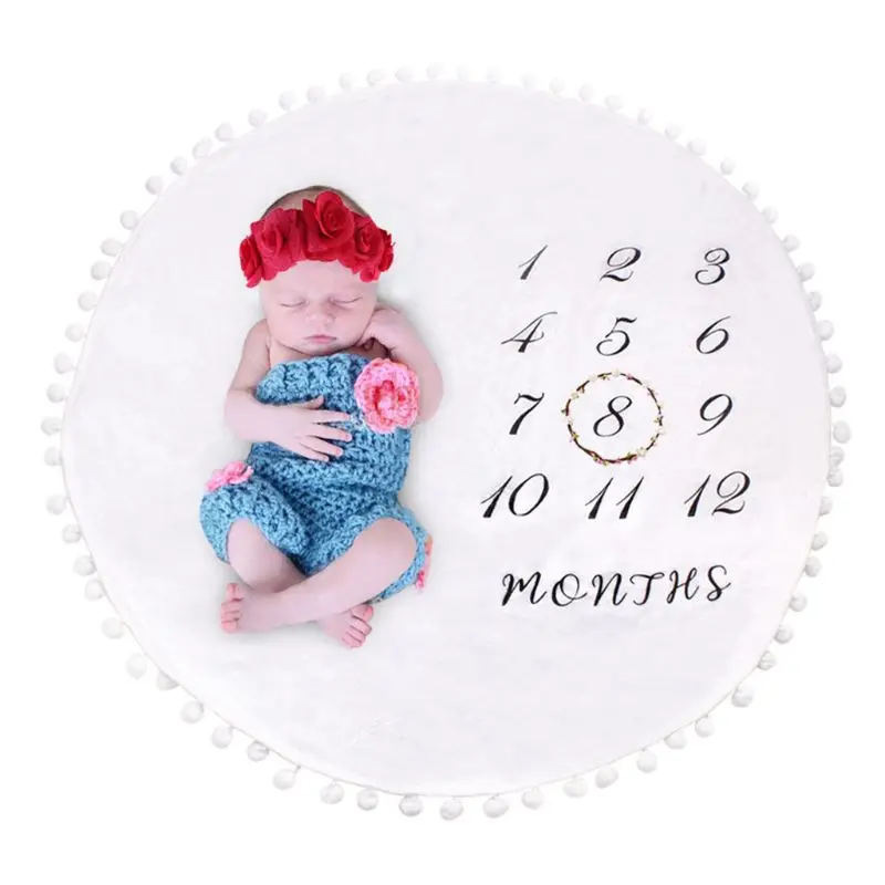Детские месячные вехи одеяло бутафория для фото новорожденных мальчиков девочек Душ Подарки фотографии Pad G99C