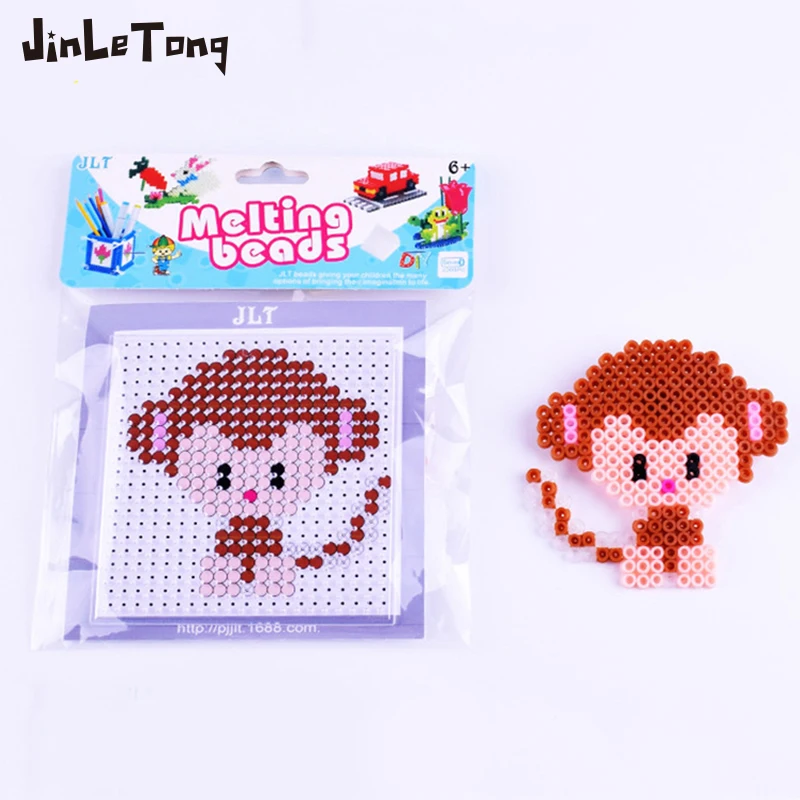 Hamma Bead Set Hamma Bead Toy Hama Bead 3D Puzzle Cartoon Monkey Pattern DIY Toy Children's Educational Toy Gift