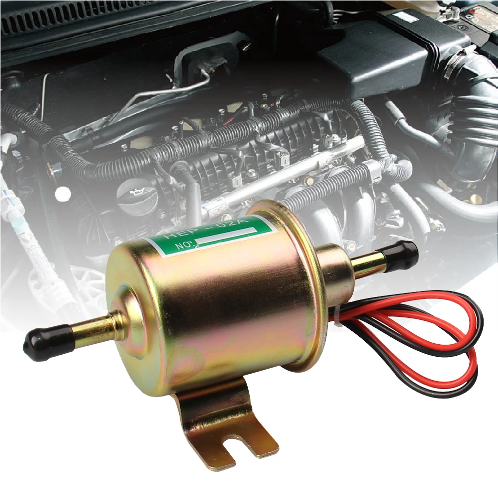 Acheter Pompe à essence électrique 12V pour carburateur de voiture moto ATV  système d'alimentation en carburant de voiture pompe à carburant HEP-02A  fil de fixation de boulon basse pression Diesel