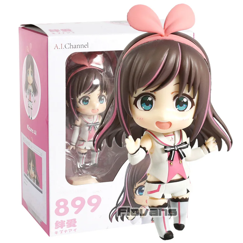 899 box A. I. Channel Kizuna AI Nendoroid 899 кукла ПВХ фигурка Коллекционная Q версия модель игрушки - Цвет: 899 box