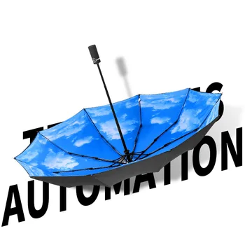 

Double layer Folding Automatic Umbrella 10 Ribs Strong Windproof Women's Umbrellas Inverted Inside Out Sun Rain Women Umbrella