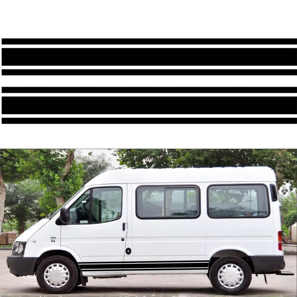 

Car Stripe Sticker Auto Racing Body Side Stripe Decal Fit VW Transporter T5 T6 T4 Decal Vinyl Camper Vinyl Modified Stripe